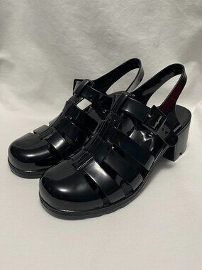 Madden Girl Shoes Womens 9 Escapee Jelly Sandals Black Preowned